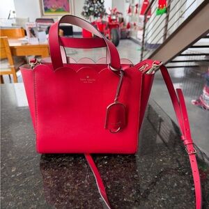 Kate Spade  Mini Mina Satchel Crossbody Magnolia Street (Hot chili Color 611)